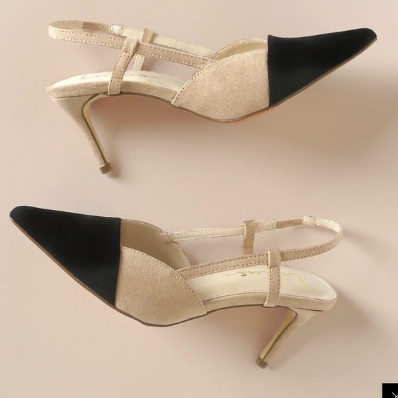 Lulus Shoes - Lulu's Chic Black and Beige Heels